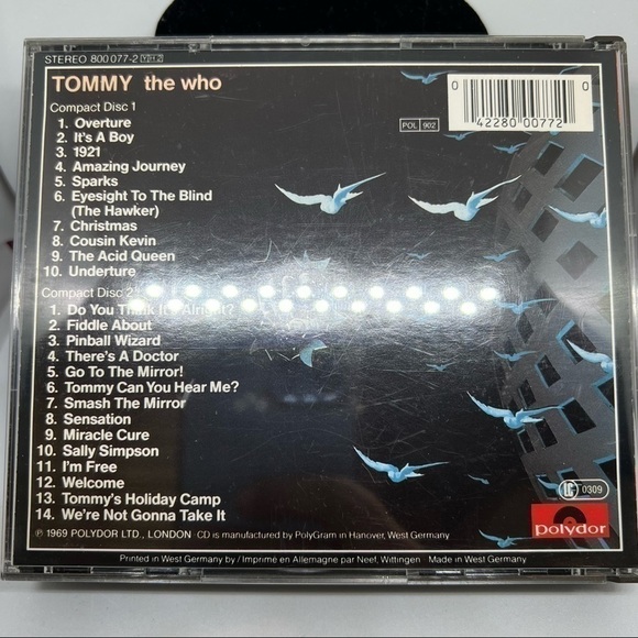 EUC-TOMMY The Who 2CD Box Set Polydor 800 077-2 W.Germany Repress 1969 Rare - Picture 2 of 9